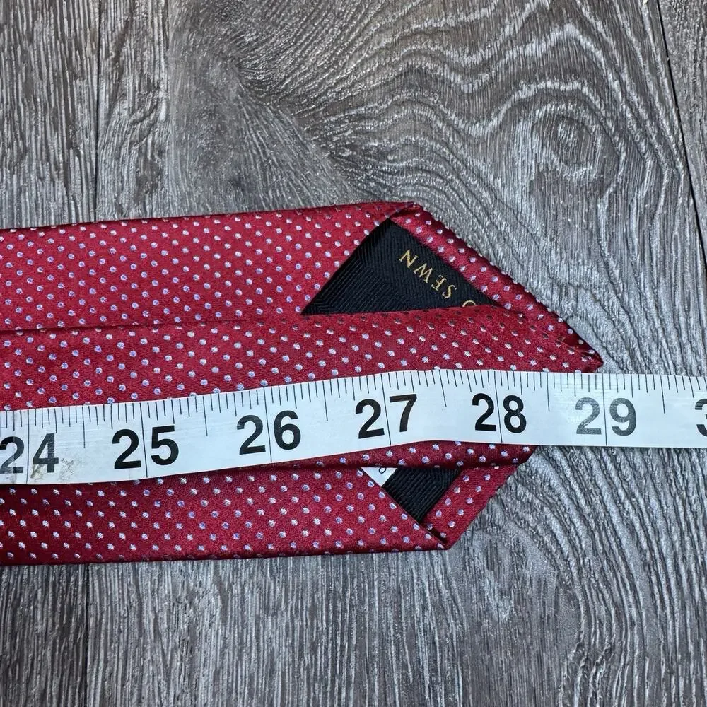 Men's Silk Blue Dot Red Neck Tie Hand Sewn by Robert Talbott for Nordstrom